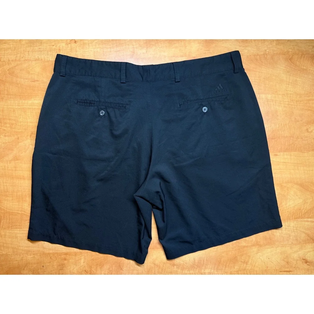 Adidas Climalite Golf Shorts Mens 40 Black Flat Front Performance Activewear